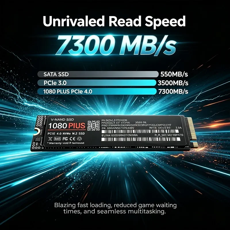 M.2 Nvme 4Tb Pcie 4.0 Ssd - 1080 Plus M.2 NVMe PCIe 4.0