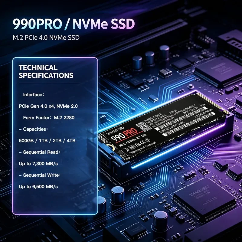 M.2 Nvme 4Tb Pcie 4.0 Ssd - SSD Original 990 PRO M.2 2280
