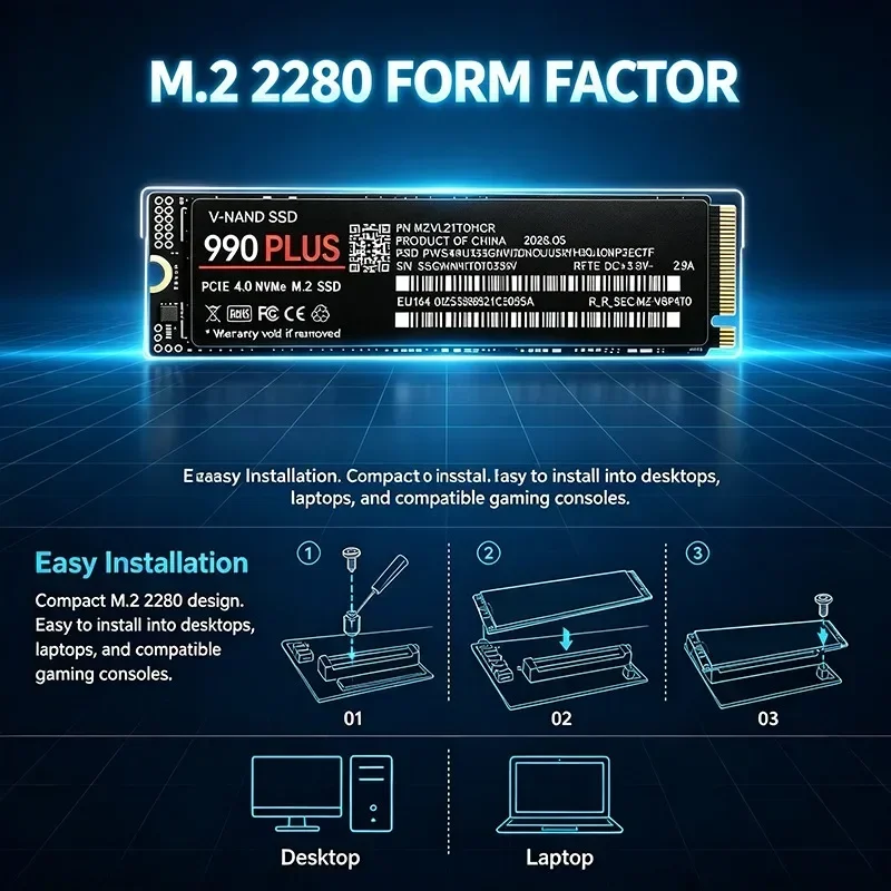 NOVO SSD 990 Plus M.2 NVMe PCI - M.2 Nvme 4Tb Pcie 4.0 Ssd avaliação e preço