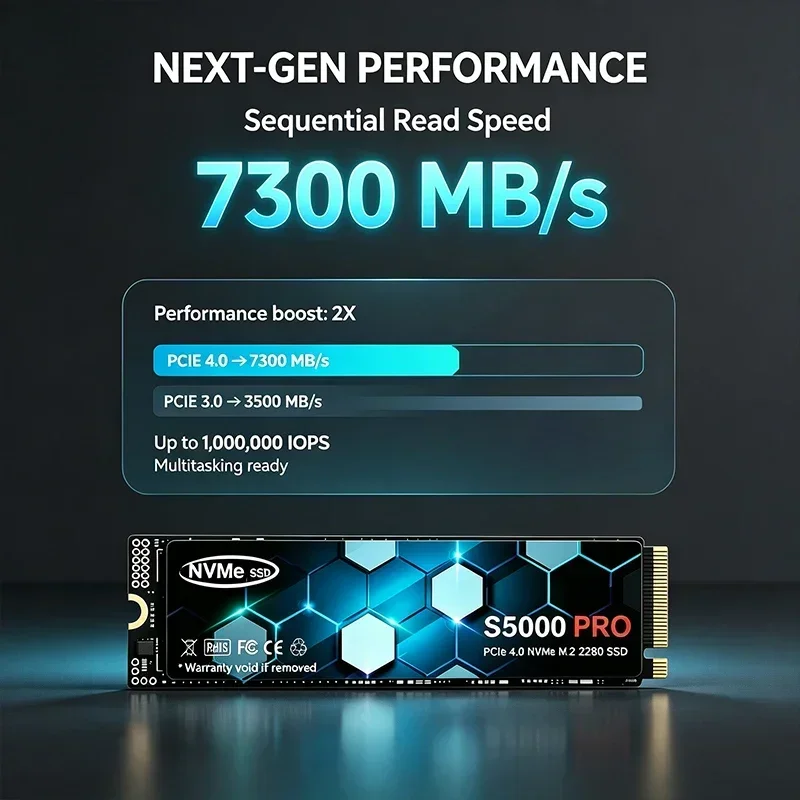 S5000 PRO SSD M.2, disco rígid - M.2 Nvme 4Tb Pcie 4.0 Ssd avaliação e preço