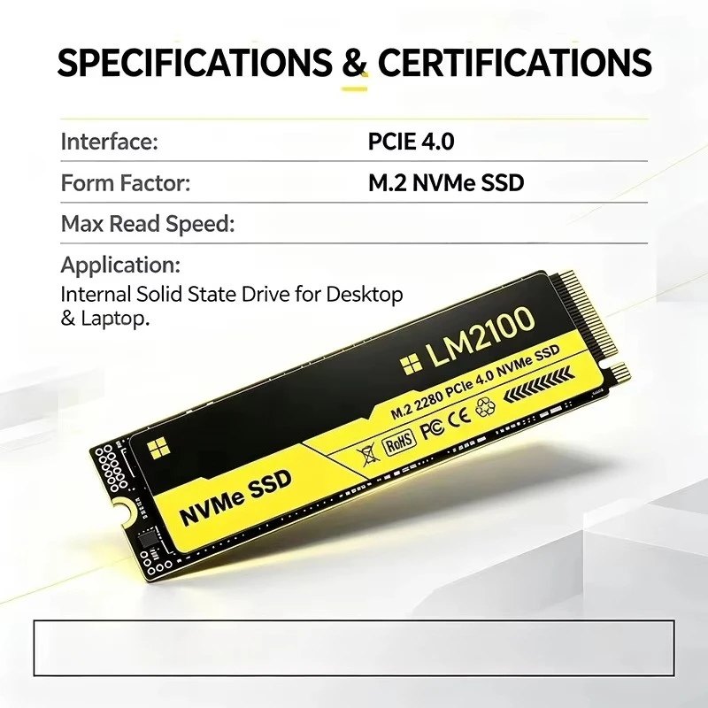 Novo disco rígido SSD M.2 LM21 - M.2 Nvme 4Tb Pcie 4.0 Ssd avaliação e preço