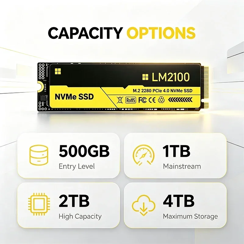 Novo disco rígido SSD M.2 LM21 - M.2 Nvme 4Tb Pcie 4.0 Ssd avaliação e preço