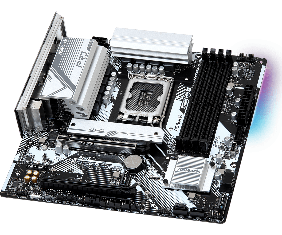 Placa-mãe ASRock B760M Pro RS  - Lga 1700 Ddr5 Itx Motherboard avaliação e preço