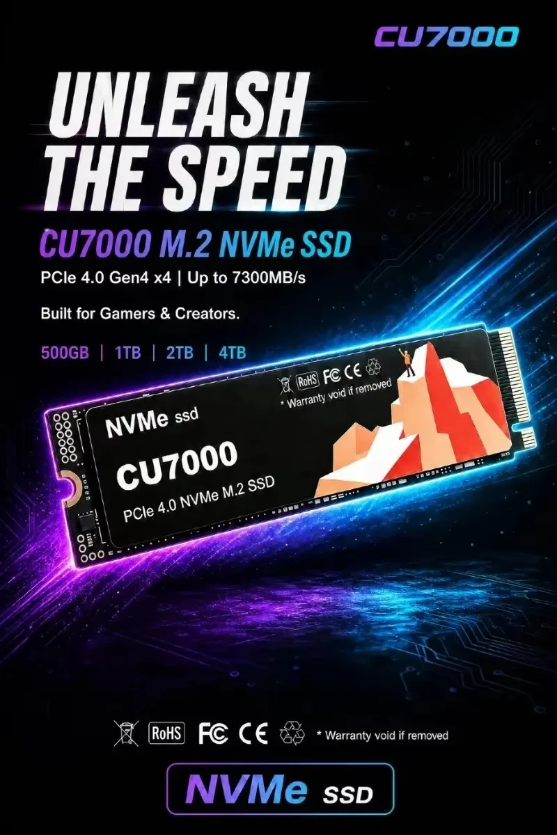 CU7000 SSD M.2 NVMe, unidade d - M.2 Nvme 4Tb Pcie 4.0 Ssd avaliação e preço