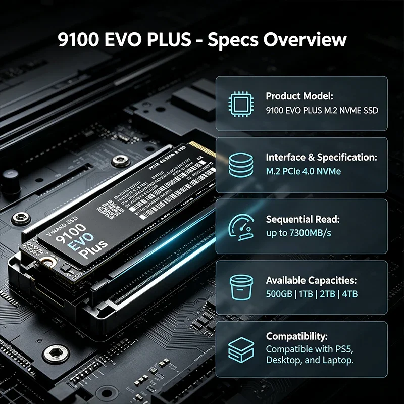 SSD M.2 NVMe 9100 EVO PLUS, ca - M.2 Nvme 4Tb Pcie 4.0 Ssd avaliação e preço