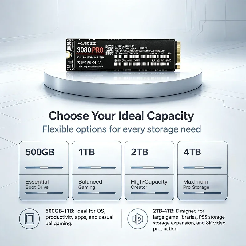 SSD Interno 3080 PRO 500GB 1TB - M.2 Nvme 4Tb Pcie 4.0 Ssd avaliação e preço